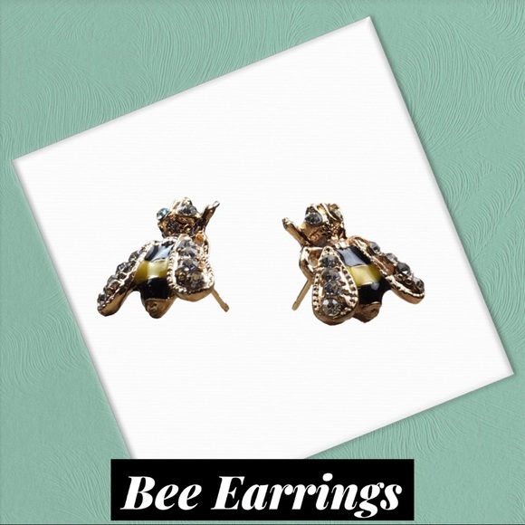 Bumblebee Stud Earrings - Picture 2 of 10